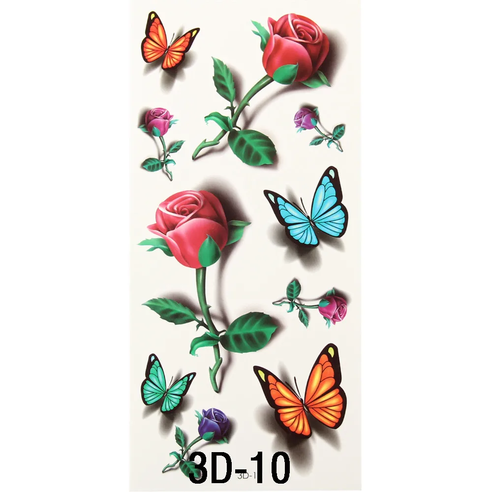 36 SheetsLot Beautiful Body Art Beauty Makeup Cool Waterproof Temporary Tattoo Stickers Henna Tattoos Halloween Girls And Men (49)