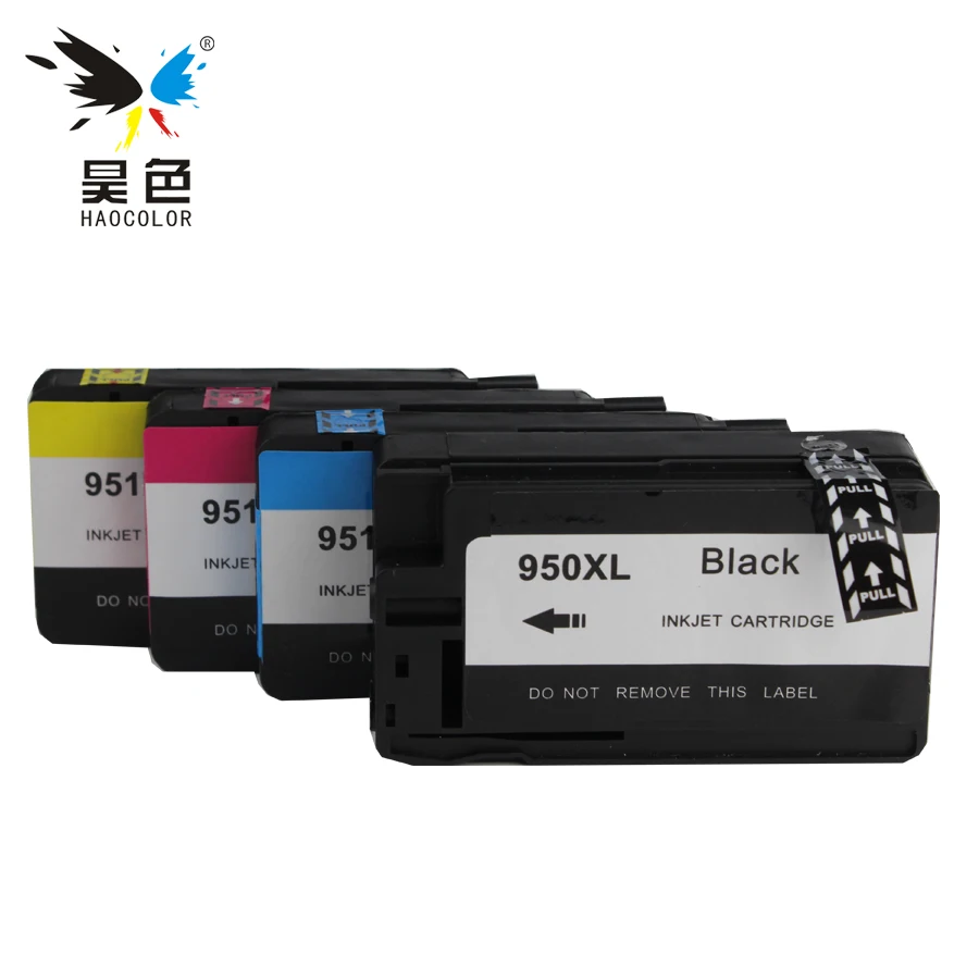 HAOCOLOR 4x Ink Cartridges For HP 950 950 XL HP950 HP950XL 950XLBK Officejet Pro 251dw 276dw