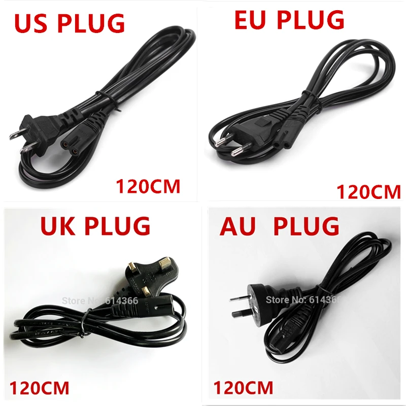 1x Прочный 2-зубец 1,2 м ЕС США AU Великобритания 4 стандарты AC Питание адаптер кабель провод зарядки линии проводов