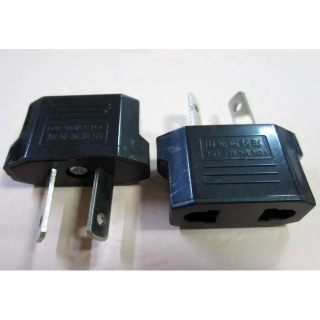 100PC Universal US EU AU Plug USA Euro Europe Travel Wall AC Power Charger Outlet Adapter Converter 2 Round Socket Input Pin