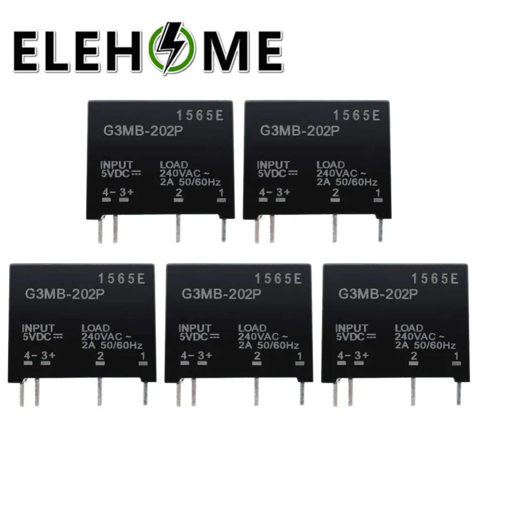 

1PCS/2PCS Relay Module G3MB-202P G3MB 202P DC-AC PCB SSR In 5V DC Out 240V AC 2A Solid State Relay Module XF30