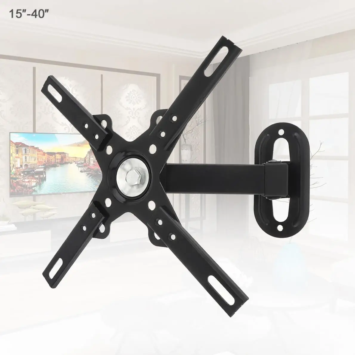 

Universal 12KG Adjustable TV Wall Mount Bracket Flat Panel TV Frame Support 30 Degrees with Small Wrench for 14 - 32 Inch