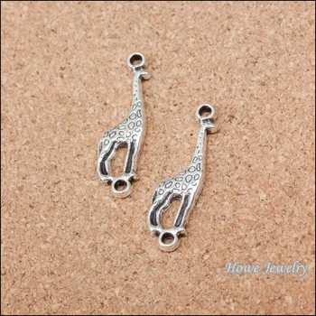 

120pcs vintage giraffe connector charm Antique silver Pendant DIY European Style Jewelry Making B277