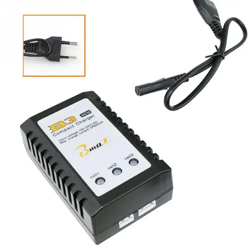 

B3 10W 7.4V 11.1V Lithium Battery Charger 2S-3S Cells For RC Drone Quadcopter US/EU Plug 55*33*90mm