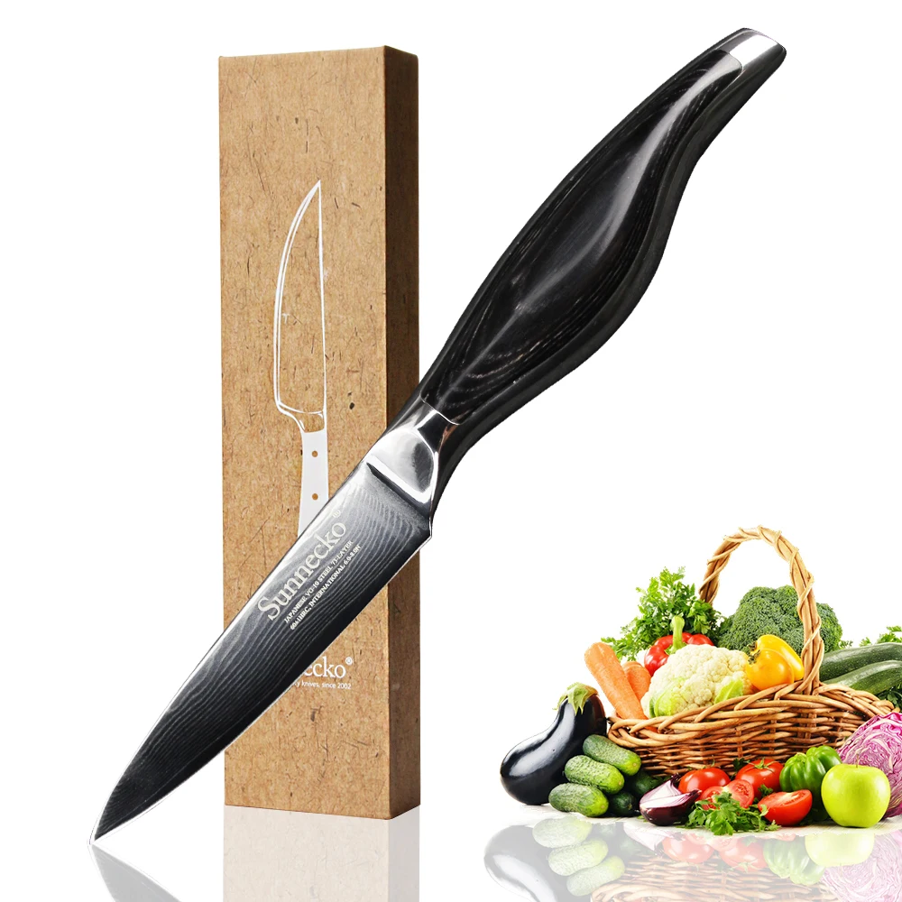 SUNNECKO Дамаск кухонные ножи шеф повара набор Santoku Терка нож для очистки овощей