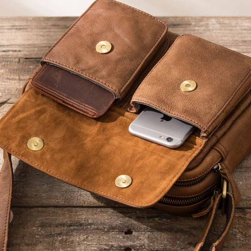 AETOO, оригинальная ретро кожаная мужская сумка, простая ручная роспись, матовая кожа, сумка через плечо, сумка через плечо
