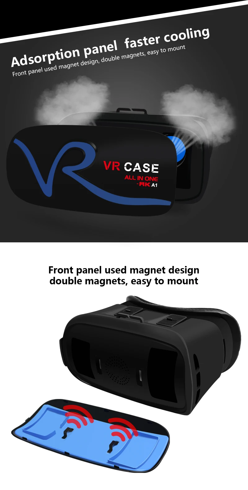 Все в одном VR очки VR чехол RKA1 головной ремешок VR Очки виртуальной реальности для 4-5,8 дюймового телефона 3D IMAX сенсорное управление мобильным