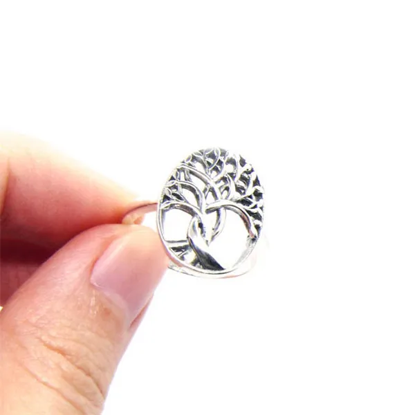 Women 925 Silver Ring Mini Cool Oval Top Quality Ladies Biker Living Tree | Украшения и аксессуары