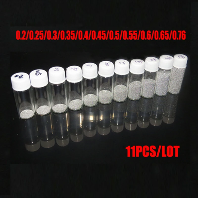 Free shipping (11 pieces/lot) 25k BGA Solder Balls Leaded 0.2-0.76mm(11PCS) for Reballing Rework SGS Sn63/Pb37 Free shipping (11 pieces/lot) 25k BGA Solder Balls Leaded 0.2-0.76mm(11PCS) for Reballing Rework SGS Sn63/Pb37