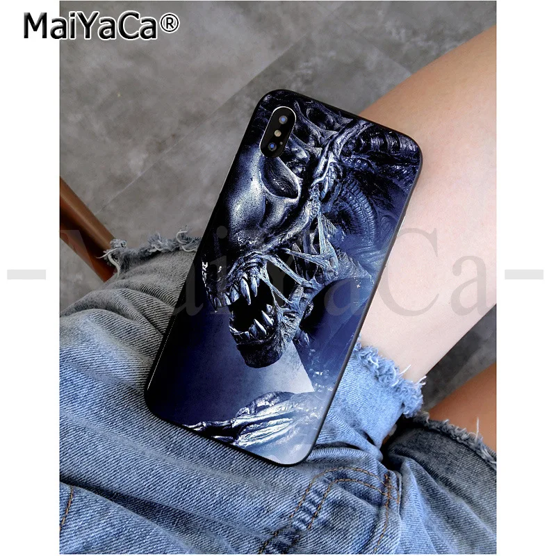 MaiYaCa Alien Vs Predator окрашенный чехол Стиль Мягкий чехол для телефона для Apple iPhone 8 7 6 6S Plus X XS MAX 5 5S SE XR