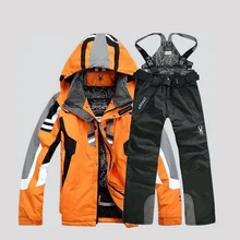 Высококачественный Зимний лыжный костюм для мужчин, лыжная куртка, брюки, водонепроницаемые комплекты для сноуборда, лыжный спортивный костюм для сноуборда