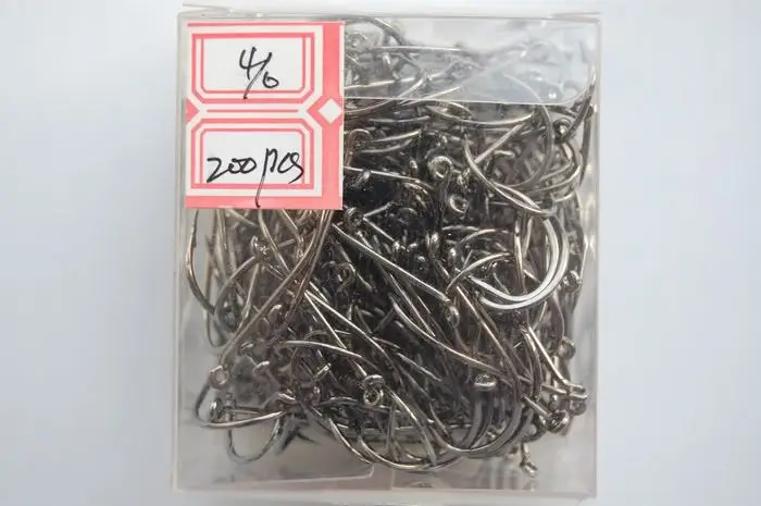 Покупайте сейчас! 200x4/0 # Осьминог рыболовные крючки черные Бесплатная