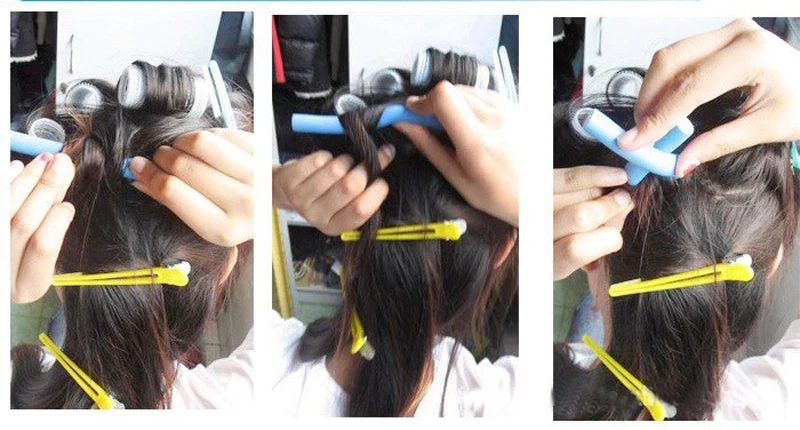 MOONBIFFY 42pcs/set 7 Styles Magic Hair Curler Rollers Spiral Foam Bendy hair curling flexi rods drop shipping MOONBIFFY 42pcs/set 7 Styles Magic Hair Curler Rollers Spiral Foam Bendy hair curling flexi rods drop shipping