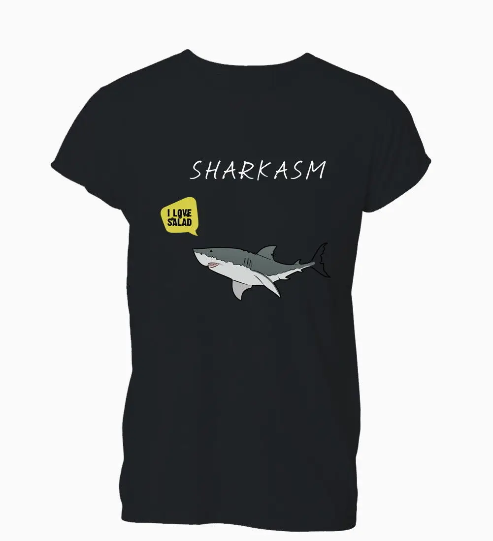 

2019 Men T Shirt Fashion Funny Clothing Casual Short Sleeve Tshirts Sharkasm Sharks Funny Humour Geek Nerd Marine Biology Shirts