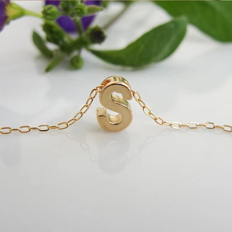 Ожерелье с буквенным именем 26 Алфавит пара кулон Ювелирное Украшение для женщин