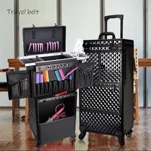 Пояс для путешествий модный большой объем косметический Чехол Многофункциональный прокатки багажа Спиннер бренд многослойный чемодан колеса