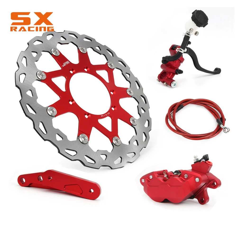 Motorcycle Front Brake Stytem 320MM Brake Disc Lever Hose Caliper