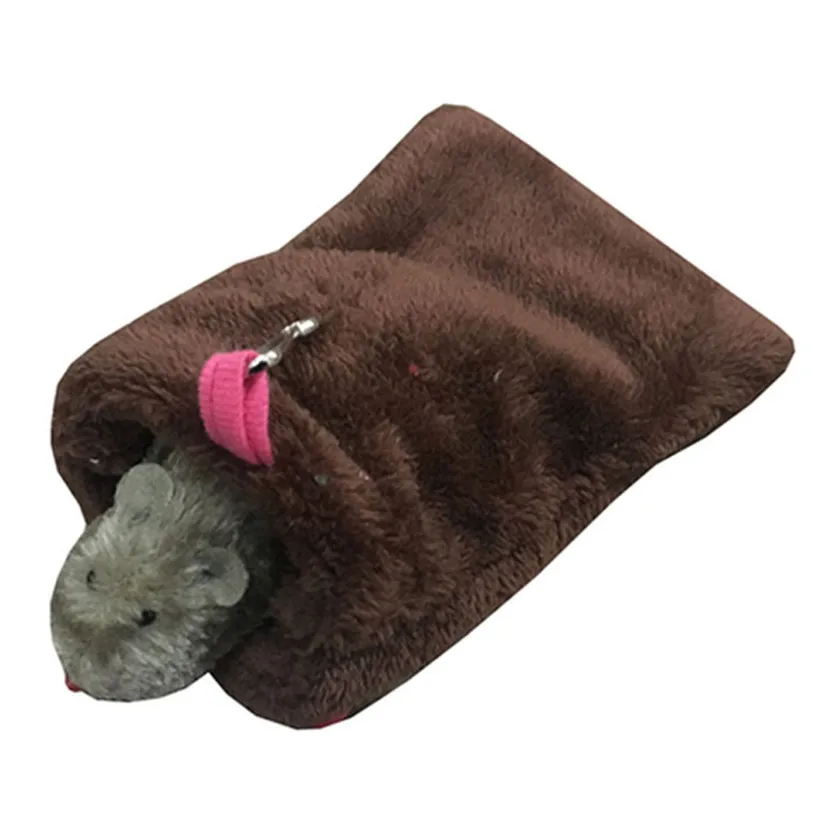 Cute Hanging Cage Bed For Hamster Ferret Rabbit Animals Small Velvet Soft Sponge Hammock Sleep Nest House #F#40NV14 (1)