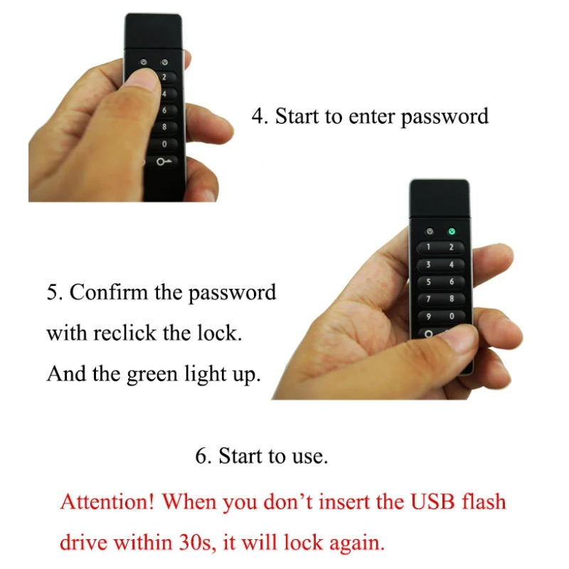 USB Flash Drive 8GB 16GB 32GB 64GB optional Password Key Secure U Disk USB2.0 Portable Hardware for
