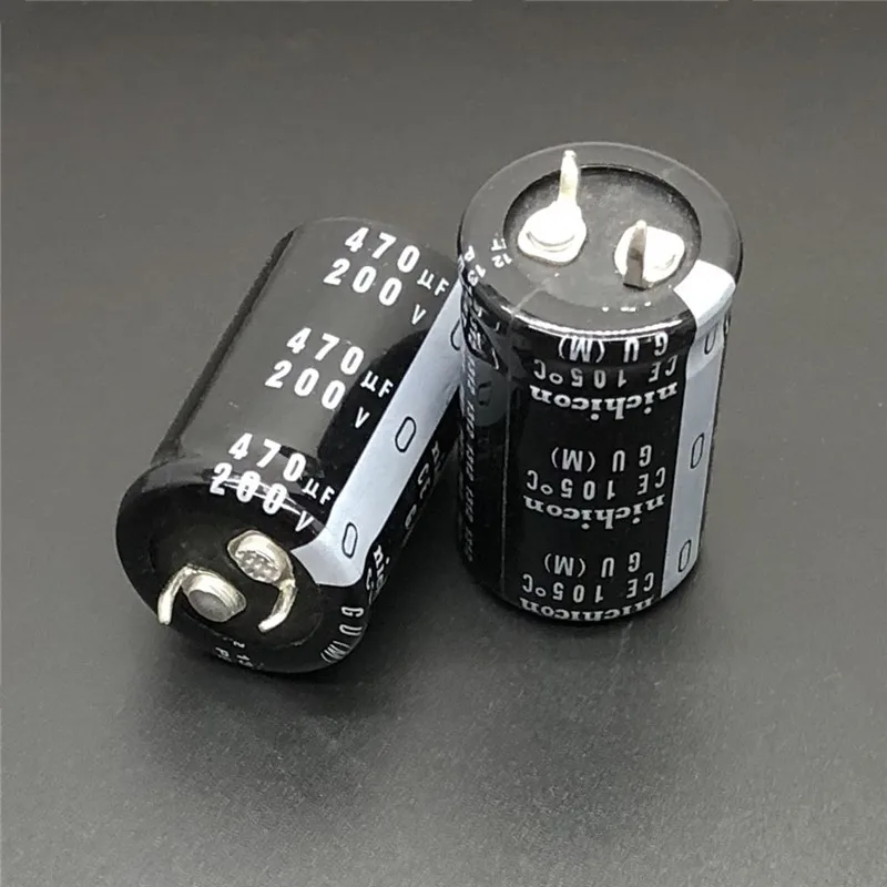 2шт 470 мкФ 200V NICHICON GU серии 22x35 мм Высокое качество 200V470uF оснастки в PSU алюминиевый