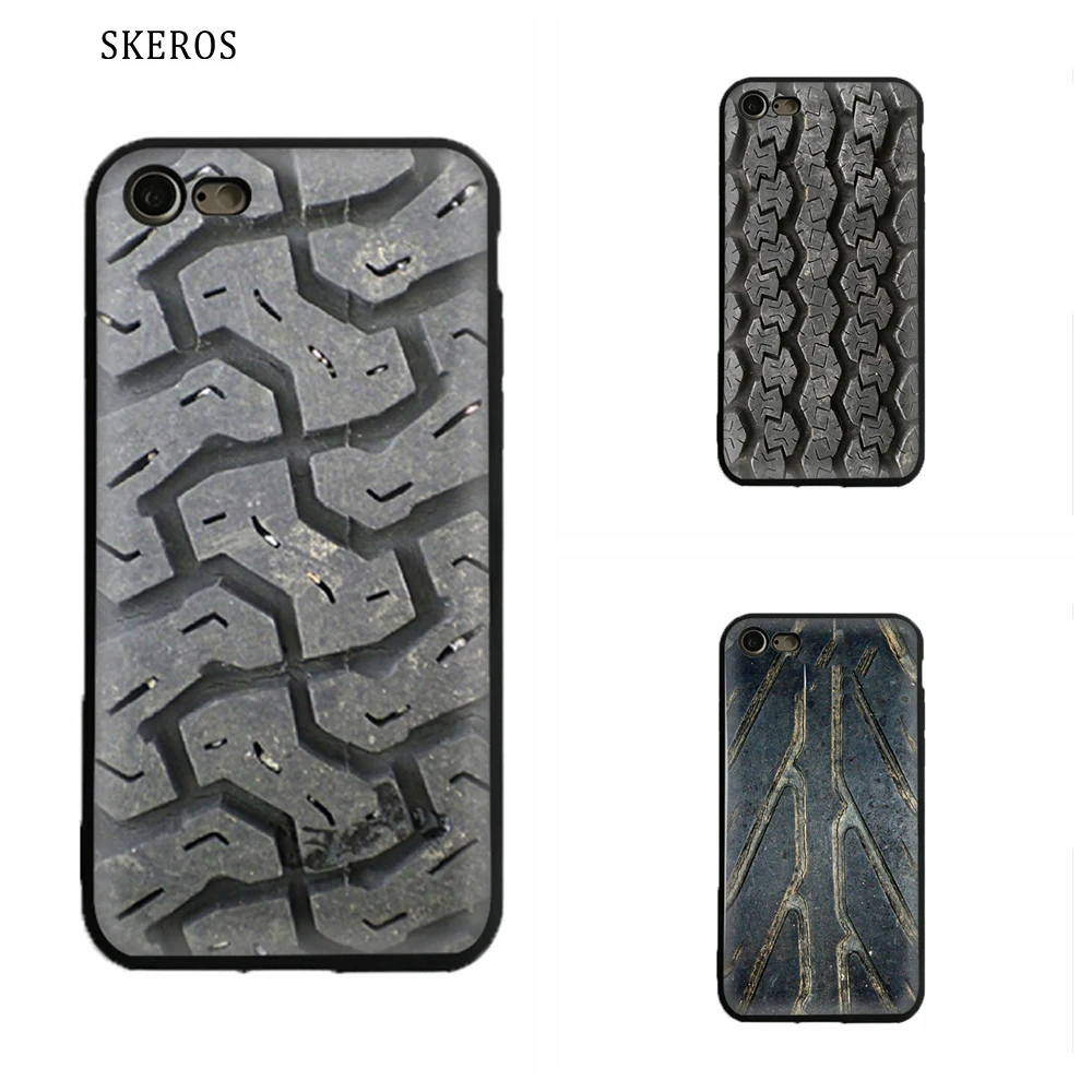 SKEROS Tire Pattern Silicone TPU Phone Soft Cover For Apple Iphone X 5