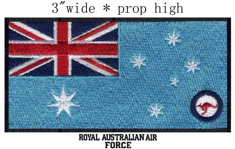 Royal Australian Air Force Flag 3 "wide zona del ricamo per cucire
