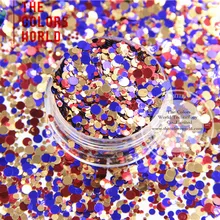 Rm321-296 смесь цветов и в круглый горошек формы металлический блеск для ногтей макияж и DIY украшения