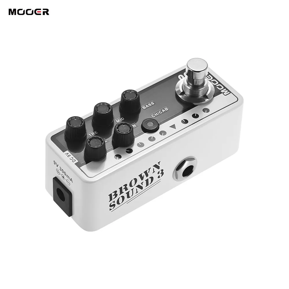 MOOER микро предусилитель серии 005 коричневый звук 3 современные 80s цифровой Гитара