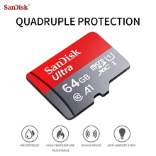 Оригинальная micro sd Карта sandisk A1 карта памяти класс 10 16 ГБ 32 ГБ SDHC tf карты cartao de memoria flash 64 Гб microsd 128 ГБ