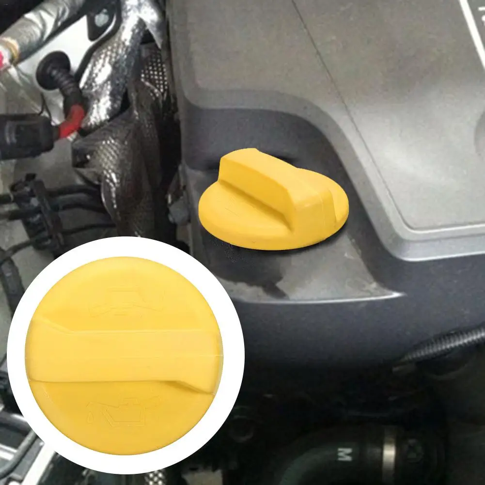1 шт. желтый Пластиковый масляный наполнитель крышки абсолютно и высокое качество хорошее уплотнение производительность автомобильные аксессуары - Цвет: Черный