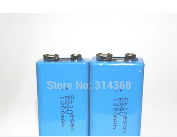 

2 pcs/lot 9V 1200mAh Lithium Battery for Smoke Alarms, Toys, Wireless Cameras, Mics ETC