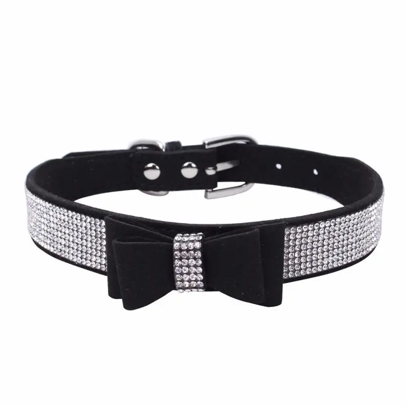 Pets Collar Diamond Bowknot Collar Puppy Pet Collars For Dogs Exquisite
