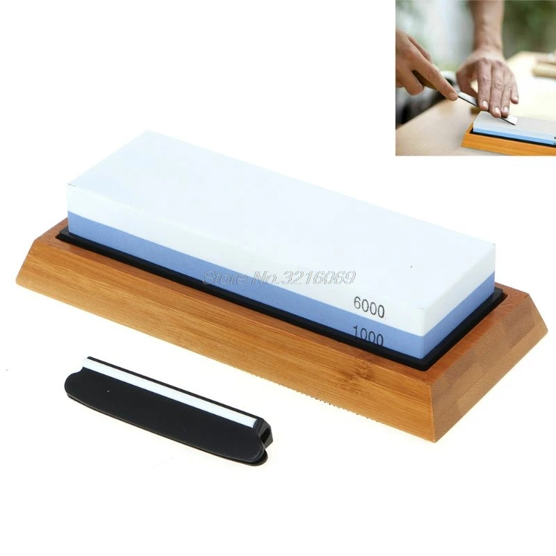 

1000/6000 Sharpener Stone Whetstone Grindstone Set Grit Knife Grinder Two-Sided Tools For Outdoor Home Kitchen