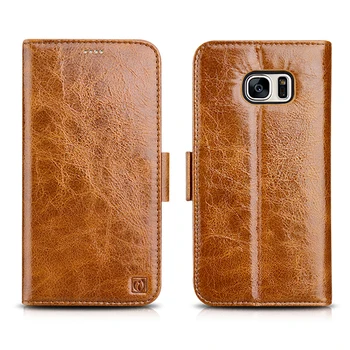 

Luxury Magnet Oil Wax Genuine Leather Detachable 2 in 1 Wallet Folio Case For SAMSUNG Galaxy S7 edge Cover Accessories