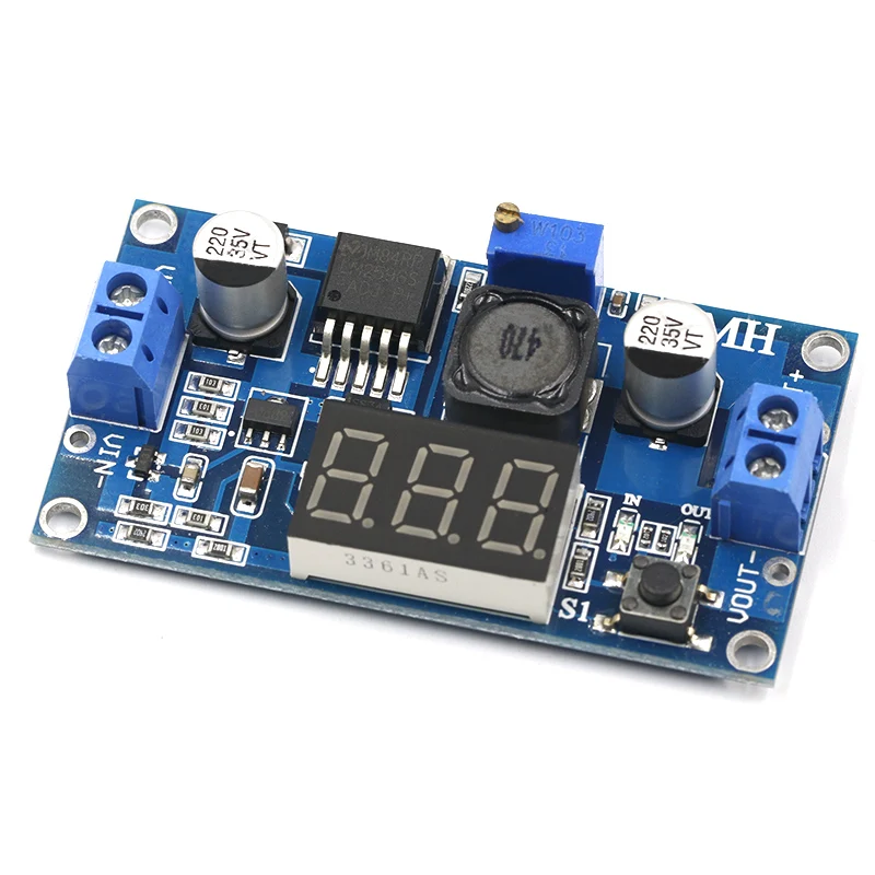 

DC-DC Buck Step Down Module LM2596 DC/DC 4.0~40V to 1.25-37V Adjustable Voltage Regulator With LED Voltmeter