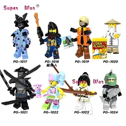 1 шт.. новый ниндзя фильм Nya Sensei Wu Flashback Garmadon N-POP девушка Акула армия рыболов строительные блоки кирпичи игрушки для детей