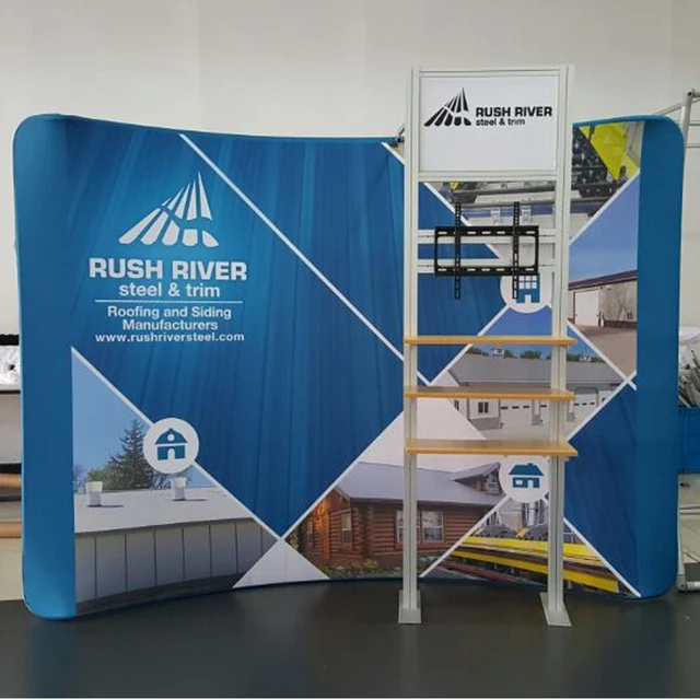 10ft tension fabric tradeshow displays pop up stands banner booth
