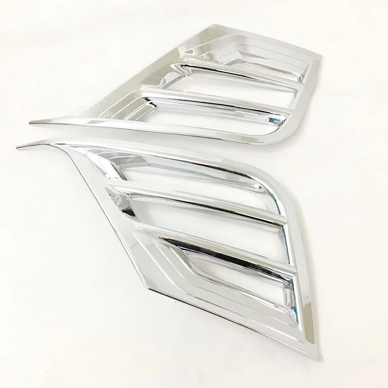 

For Nissan Kicks ABS Chrome 2016 2017 2018 Car front fog lamp decoration sticker Cover Trim Styling Car Accessories 2PCS