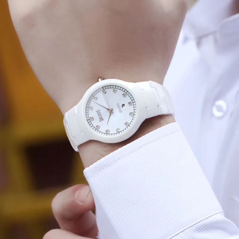 Goedkoop DALISHI Beroemde Merk Keramische Mannen Horloge Mannelijke Business Jurk Horloges Mannelijke Eenvoudige Quartz Uur 30 M Zwemmen Klok Relojes Hombre