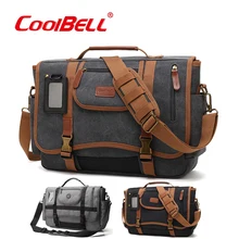 Ретро Холст 15 15,6 ноутбук мужская сумка через плечо сумка для macbook PRO 15,4 сумка для компьютера 5111