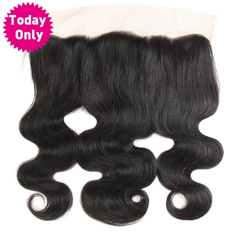 [TODAY ONLY] Brazilian Body Wave Bundles 13x4 Ear to Ear Lace Frontal Closure With Baby Hair Human Hair Bundles Non Remy Natural brazilian-body-wave-hair-bundles