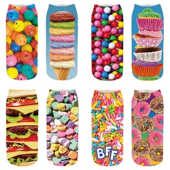 

candy 3d print women socks wholesale