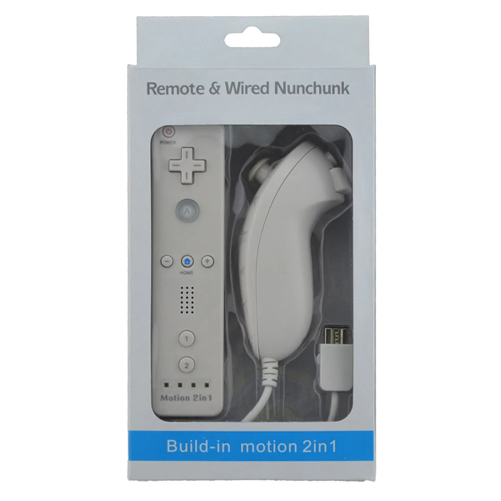 

50PCS a lot 7 Colors Built-in motion 2in1 for Wii remote control/jostick For Nintendo Wii Gamepad/joy-pad/controller with Motion