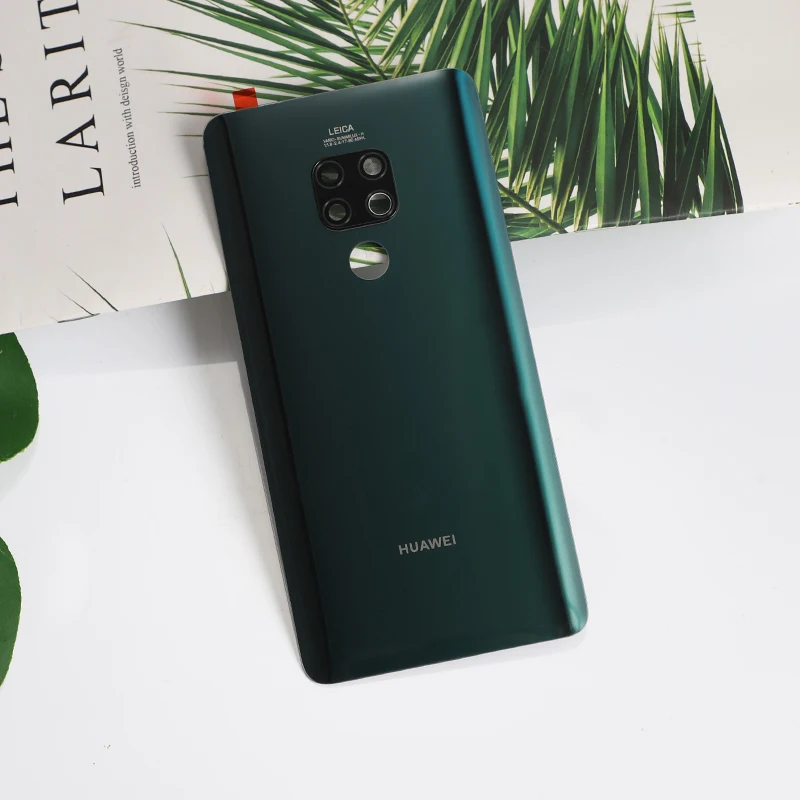 Официальный корпус батареи крышка для huawei mate 20 Pro Чехол из закаленного стекла задняя запасная часть для huawei mate 20 Pro - Цвет: Green