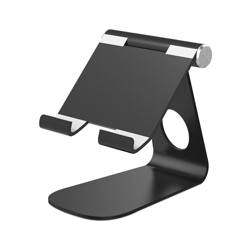 Универсальный металлический планшет дизайн для Ipad Держатель подставка держатель для ленивого телефона держатели для планшета для Apple для Ipad кронштейн - Цвет: Black