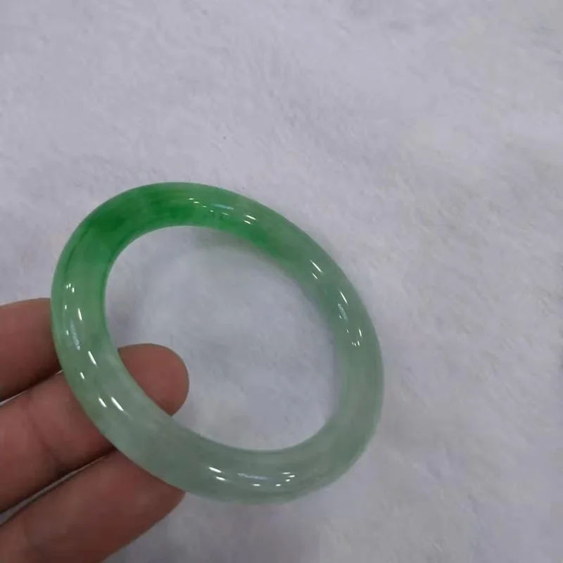 

2019 Real Bangle Armbanden Voor Vrouwen Jadeite Bracelet Spring Color Floating Perfect Article Stone For Women The Bracelets
