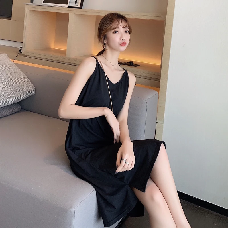 JIBAIYI Black Spaghetti Strape Women Sexy Mini Dress Casual Solid Sleeveless Summer Dress a Line Elegant Sundress Vestido Female JIBAIYI Black Spaghetti Strape Women Sexy Mini Dress Casual Solid Sleeveless Summer Dress a Line Elegant Sundress Vestido Female