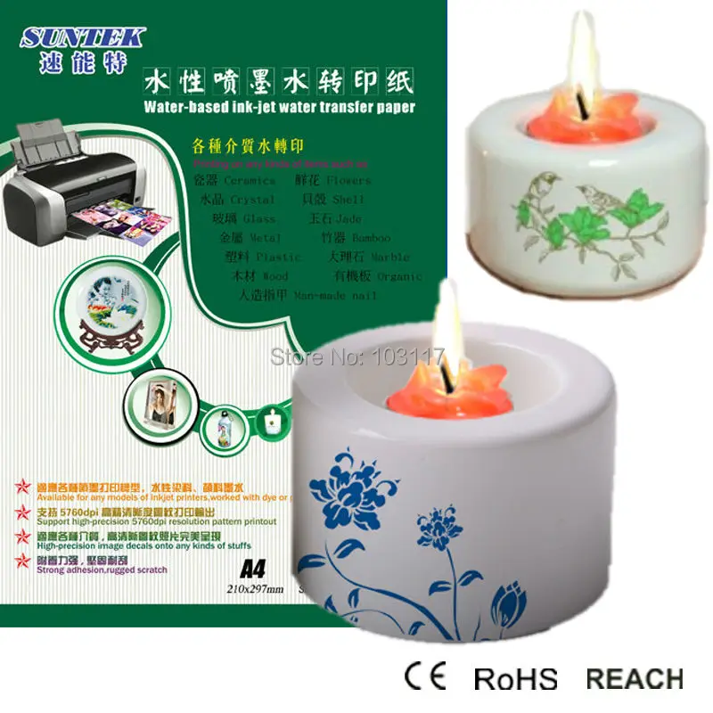 A4 formaat Inkjet Water Slide Decal Transfer Papier Voor Keramiek