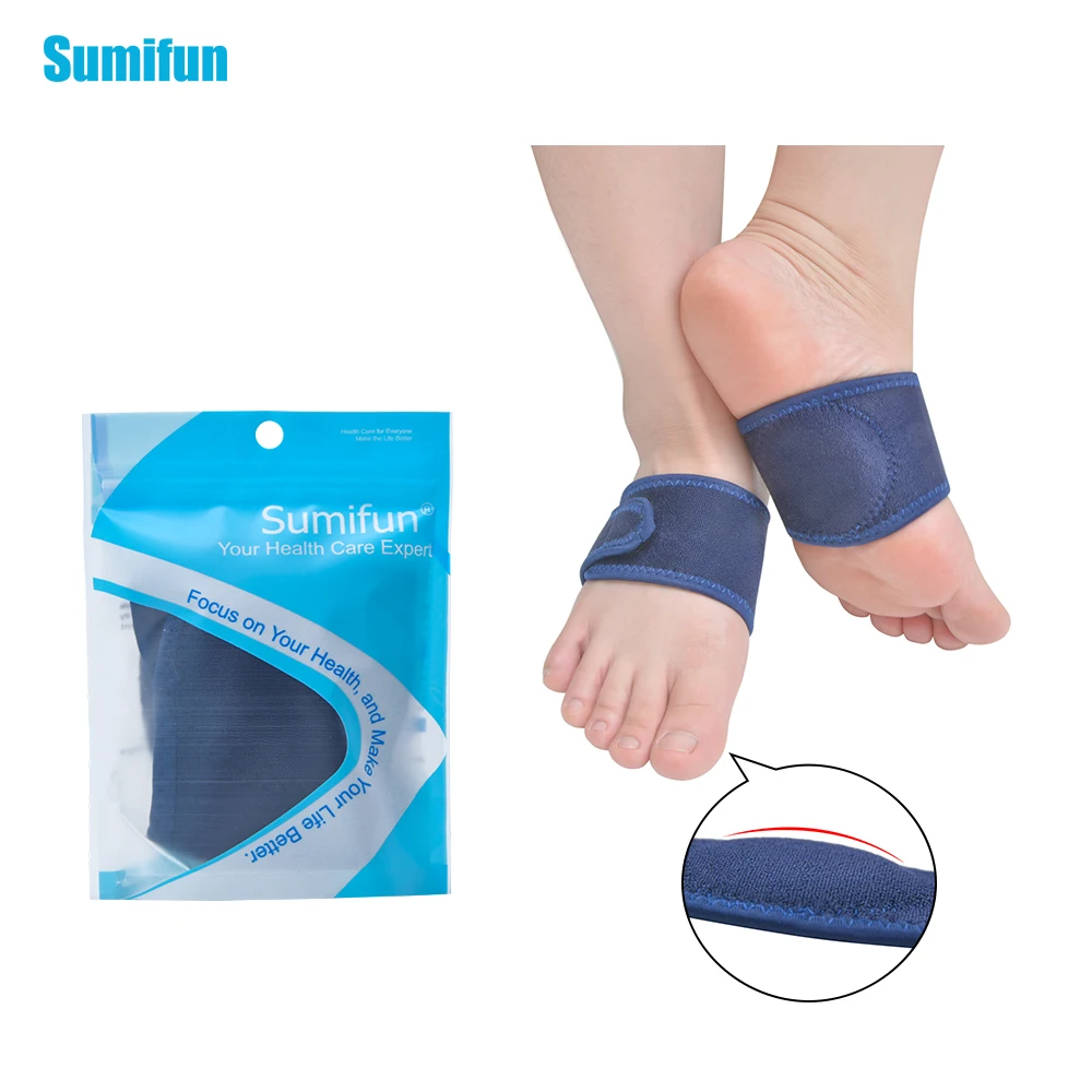 

2 Pcs Flat Feet Orthotic Plantar Fasciitis Arch Support Gel Cushions Pad Heel Wrap Foot Care Insoles Flat Foot Correction Z57501