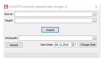 InCal Unpacker / Repacker / Date Changer 2016 v3 unlock